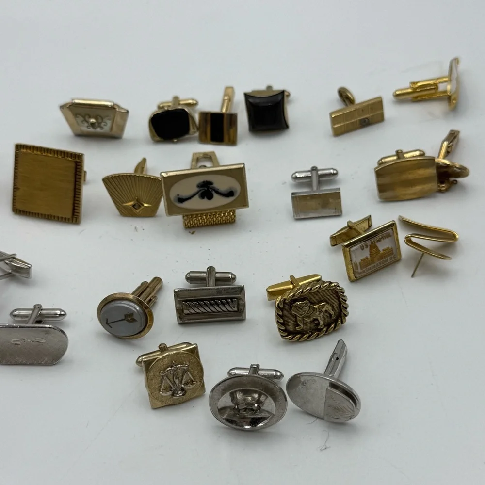 Large lot of various assorted Gold and Silver Cufflinks